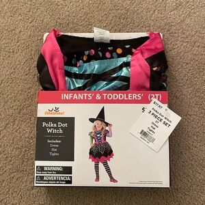 Way To Celebrate! Polka Dot Witch Three Piece Set - Size 2T